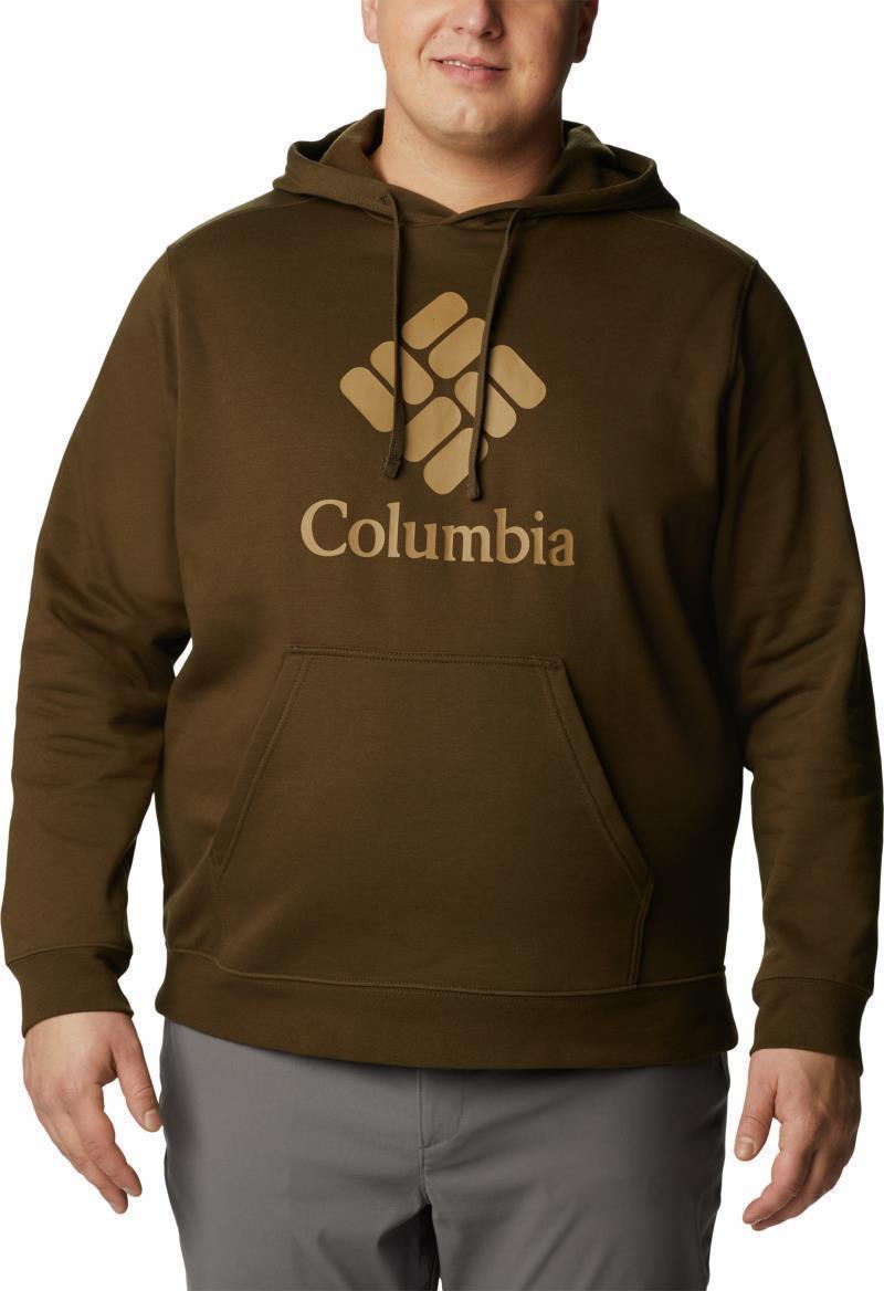 Columbia Trek Hoodie, Extended - Mens - Olive Green / CSC Stacked Graphic 1
