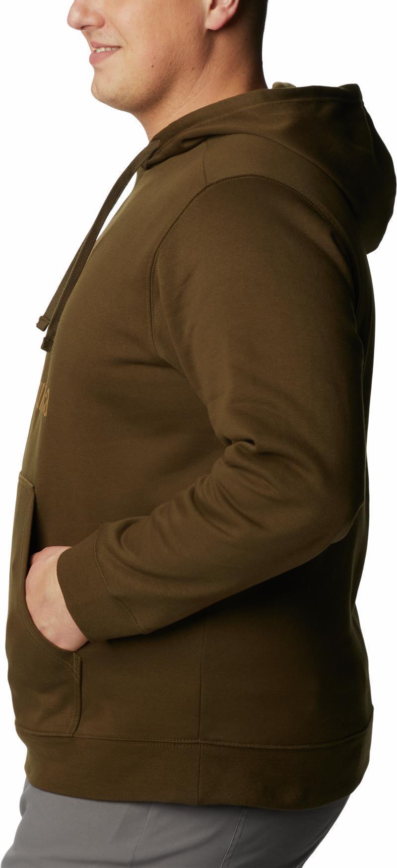 Columbia Trek Hoodie, Extended - Mens - Olive Green / CSC Stacked Graphic 5