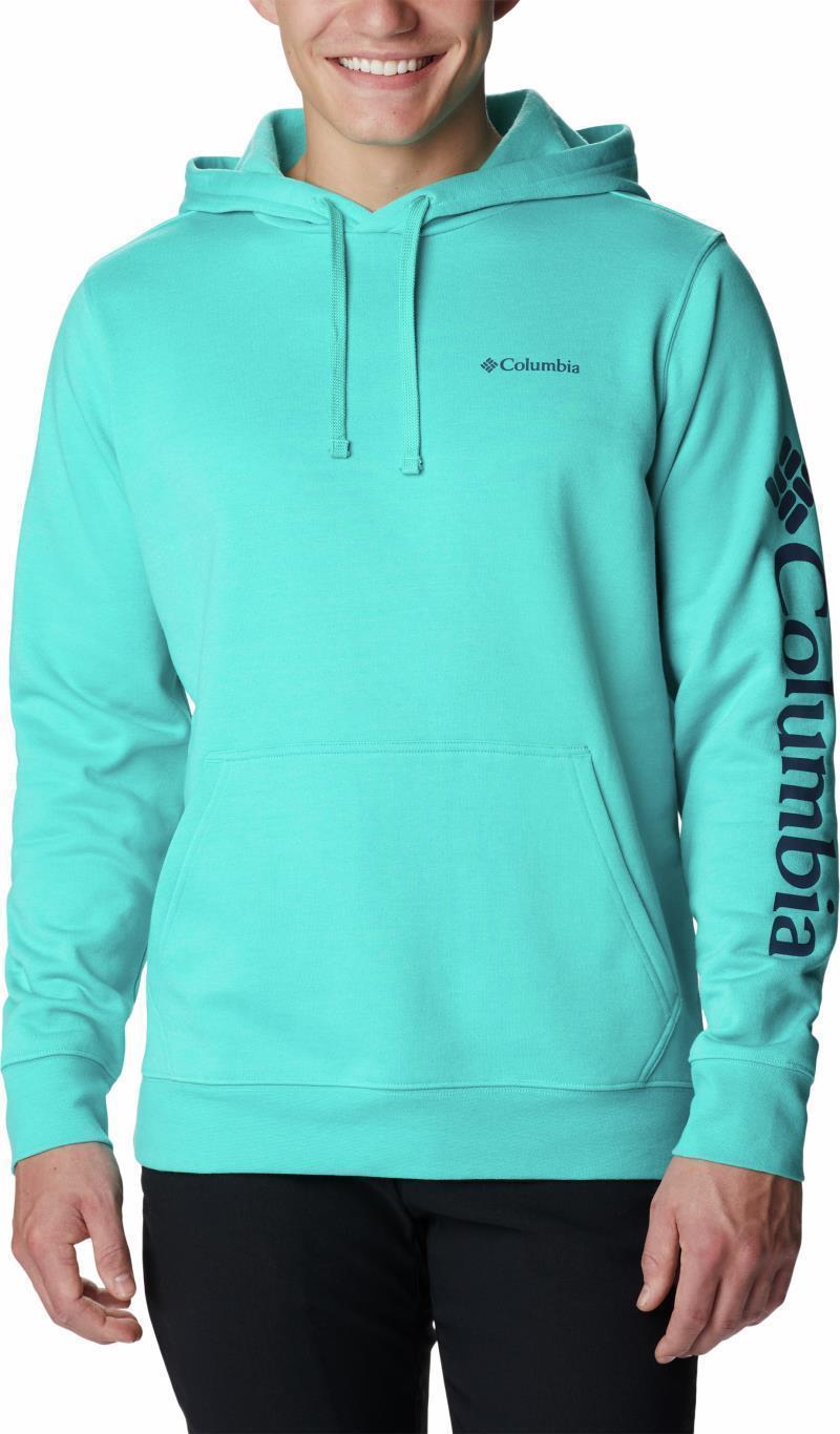 Columbia Trek Hoodie - Mens - bright aqua heather / csc sleeve logo 1