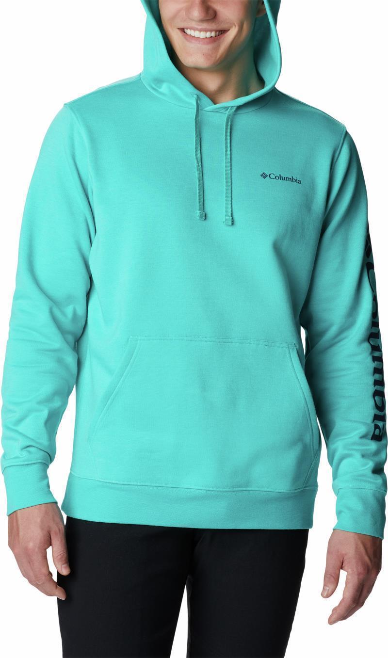 Columbia Trek Hoodie - Mens - bright aqua heather / csc sleeve logo 1