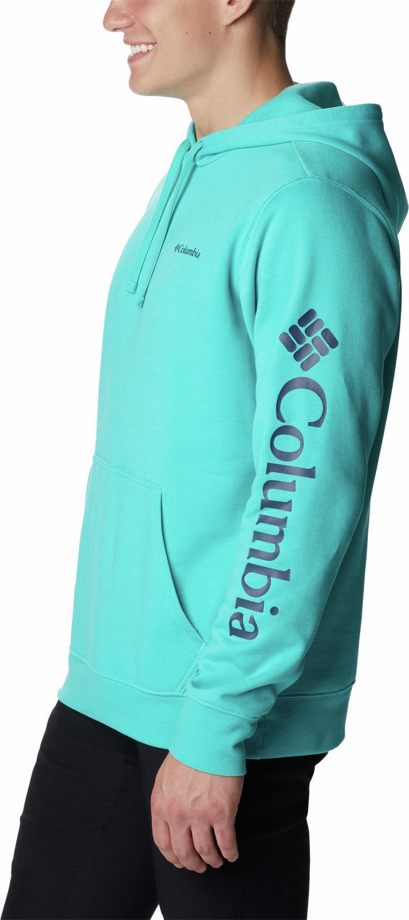 Columbia Trek Hoodie - Mens - bright aqua heather / csc sleeve logo 1