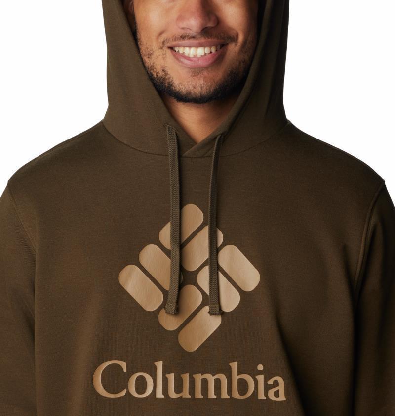 Columbia Trek Hoodie - Mens - olive green / csc stacked graphic 1