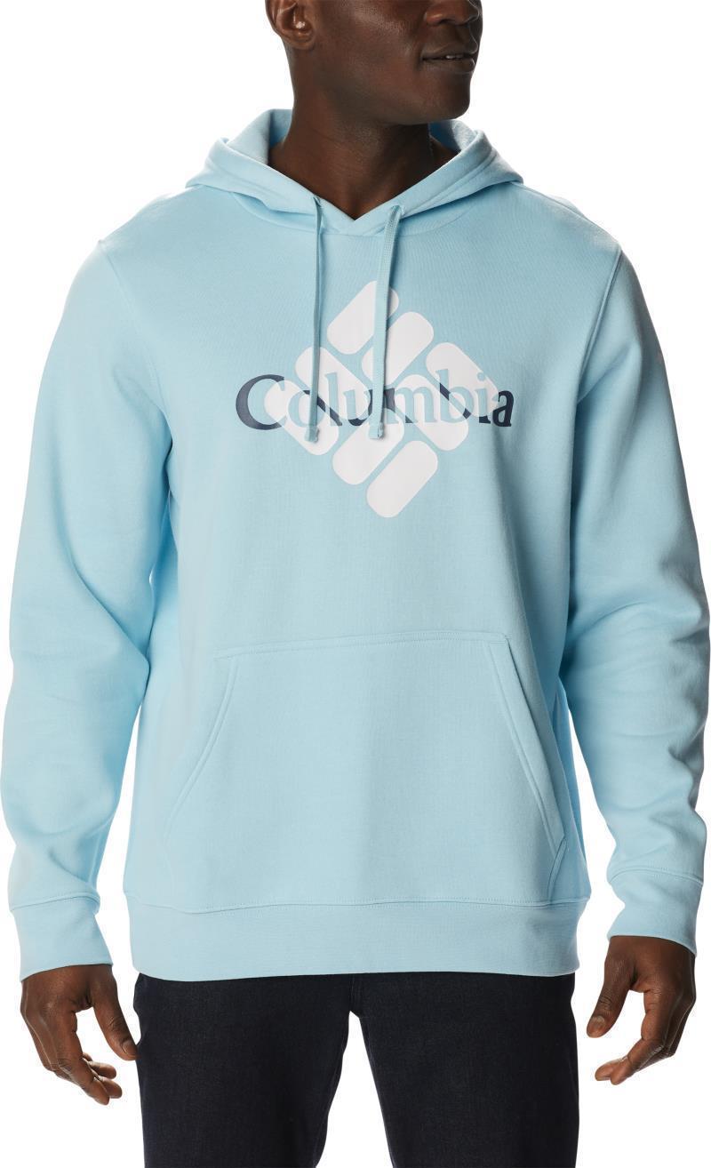 Columbia Trek Hoodie - Mens - sky blue / centered gem logo 1
