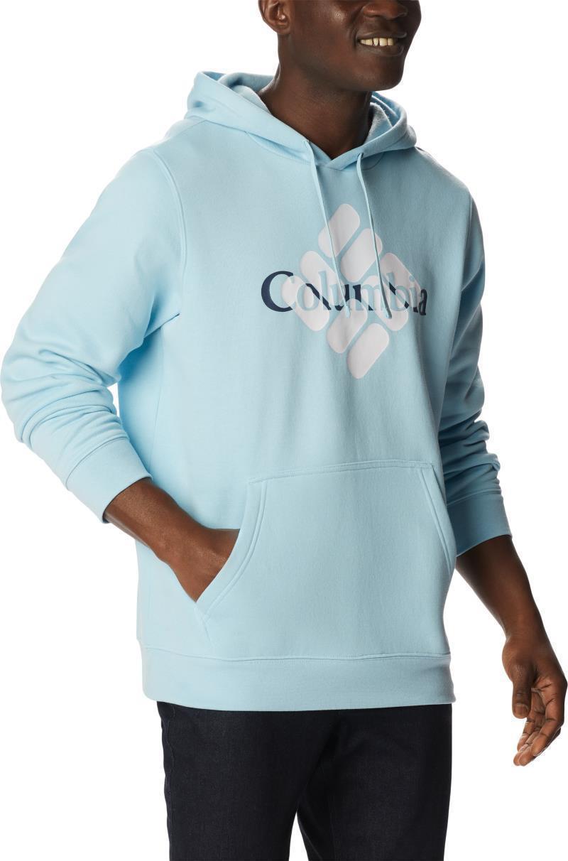 Columbia Trek Hoodie - Mens - sky blue / centered gem logo 1