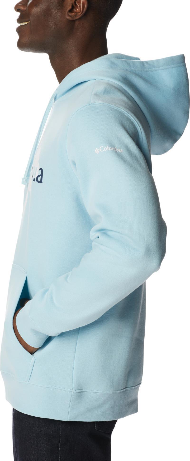 Columbia Trek Hoodie - Mens - sky blue / centered gem logo 1