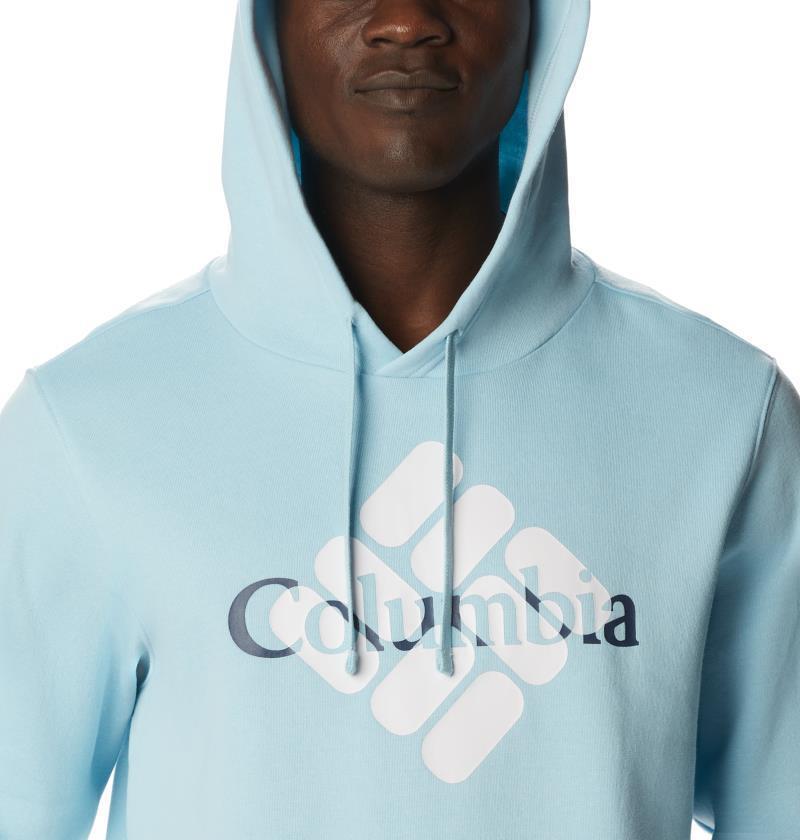 Columbia Trek Hoodie - Mens - sky blue / centered gem logo 1