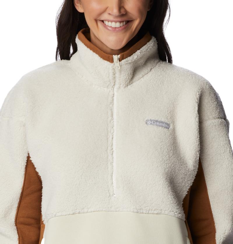 Columbia Trek Hybrid Sherpa Half Zip - Womens - Chalk / Camel Brown 5