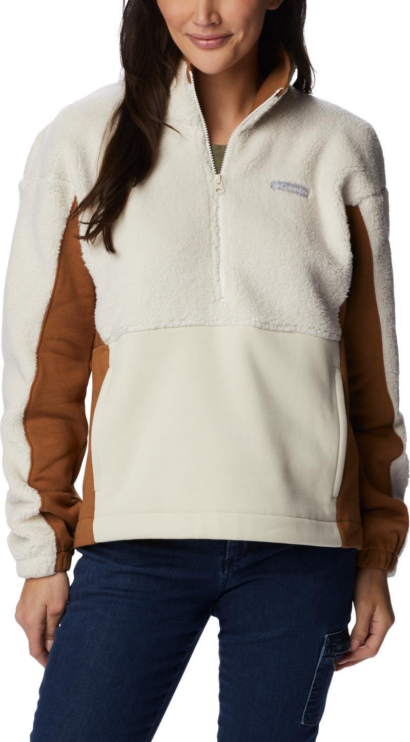 Columbia Trek Hybrid Sherpa Half Zip - Womens - Chalk / Camel Brown 1