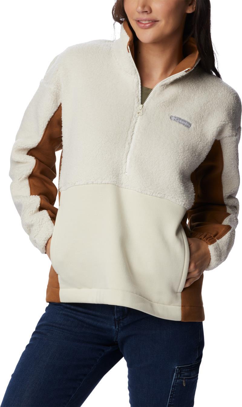 Columbia Trek Hybrid Sherpa Half Zip - Womens - Chalk / Camel Brown 3