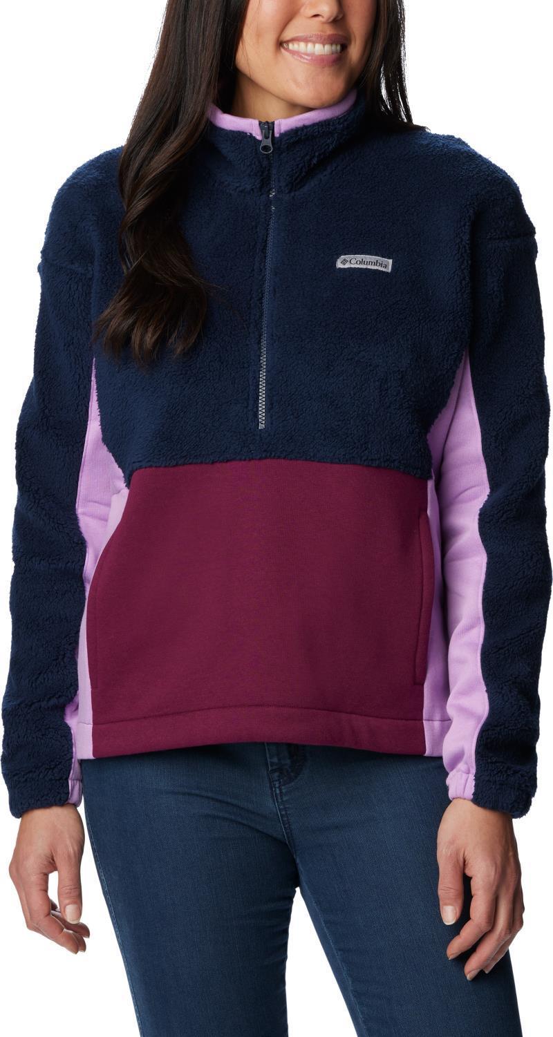 Columbia Trek Hybrid Sherpa Half Zip - Womens - Collegiate Navy / Marionberry / Gumdrop 1