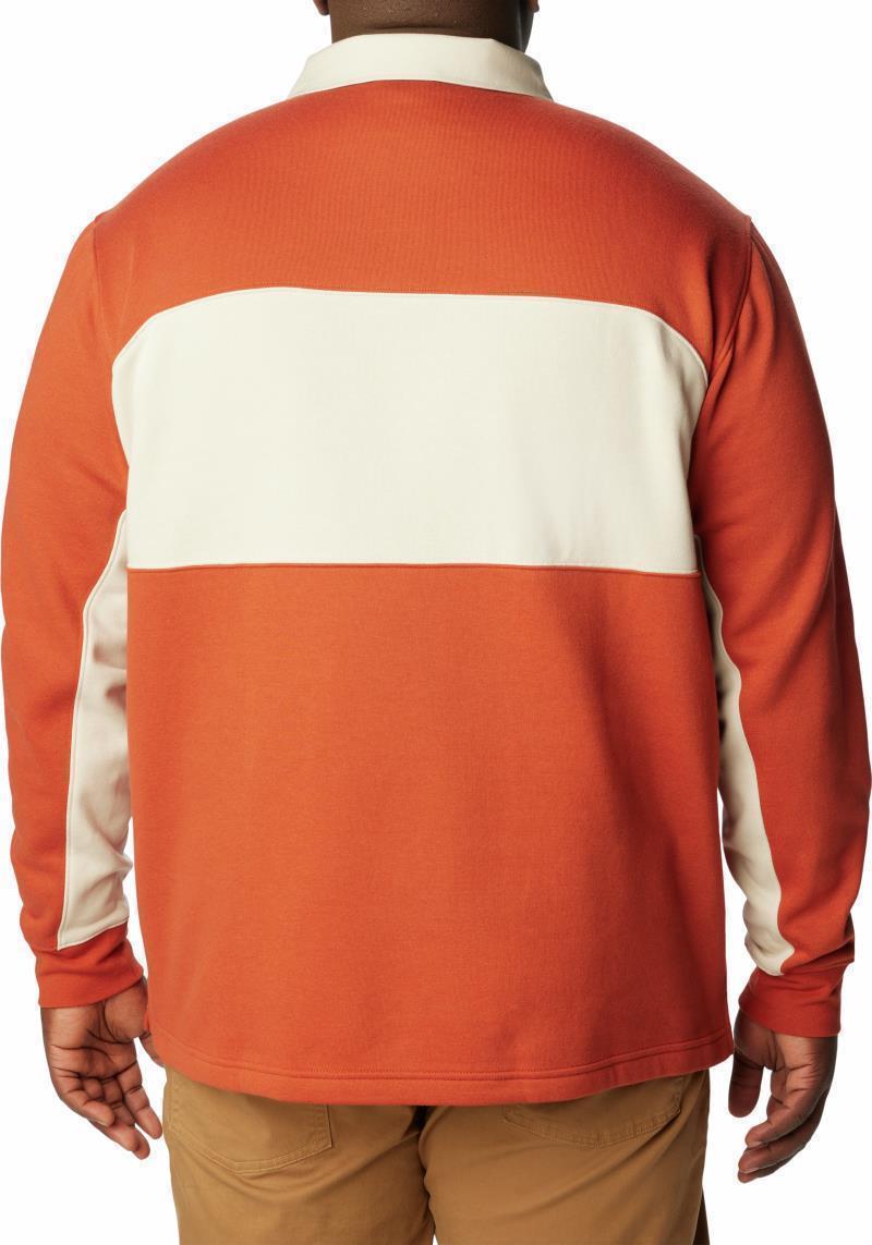 Columbia Trek LS Rugby Shirt - Big - Mens - Warp Red / Dark Stone 2