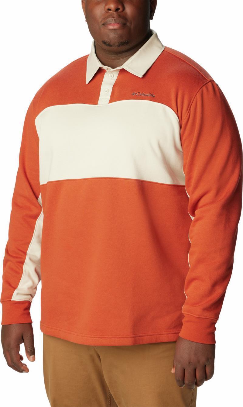 Columbia Trek LS Rugby Shirt - Big - Mens - Warp Red / Dark Stone 3