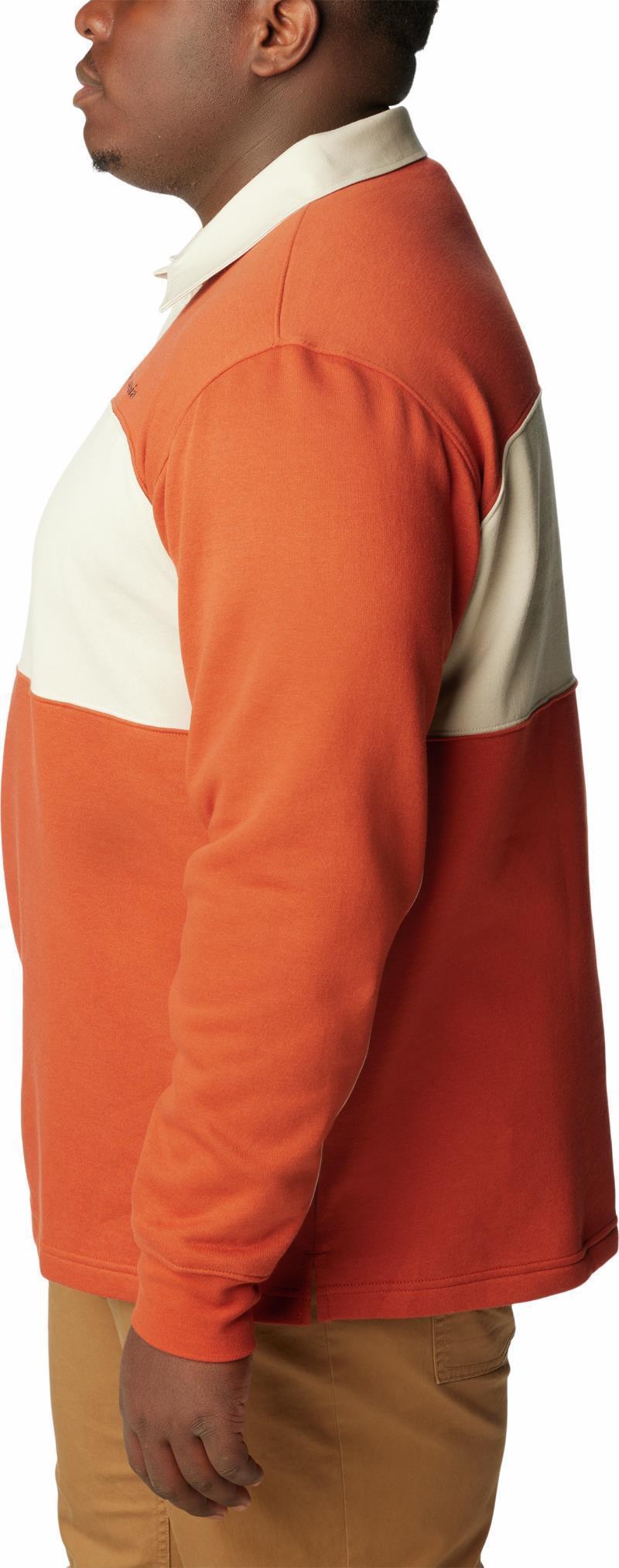 Columbia Trek LS Rugby Shirt - Big - Mens - Warp Red / Dark Stone 5