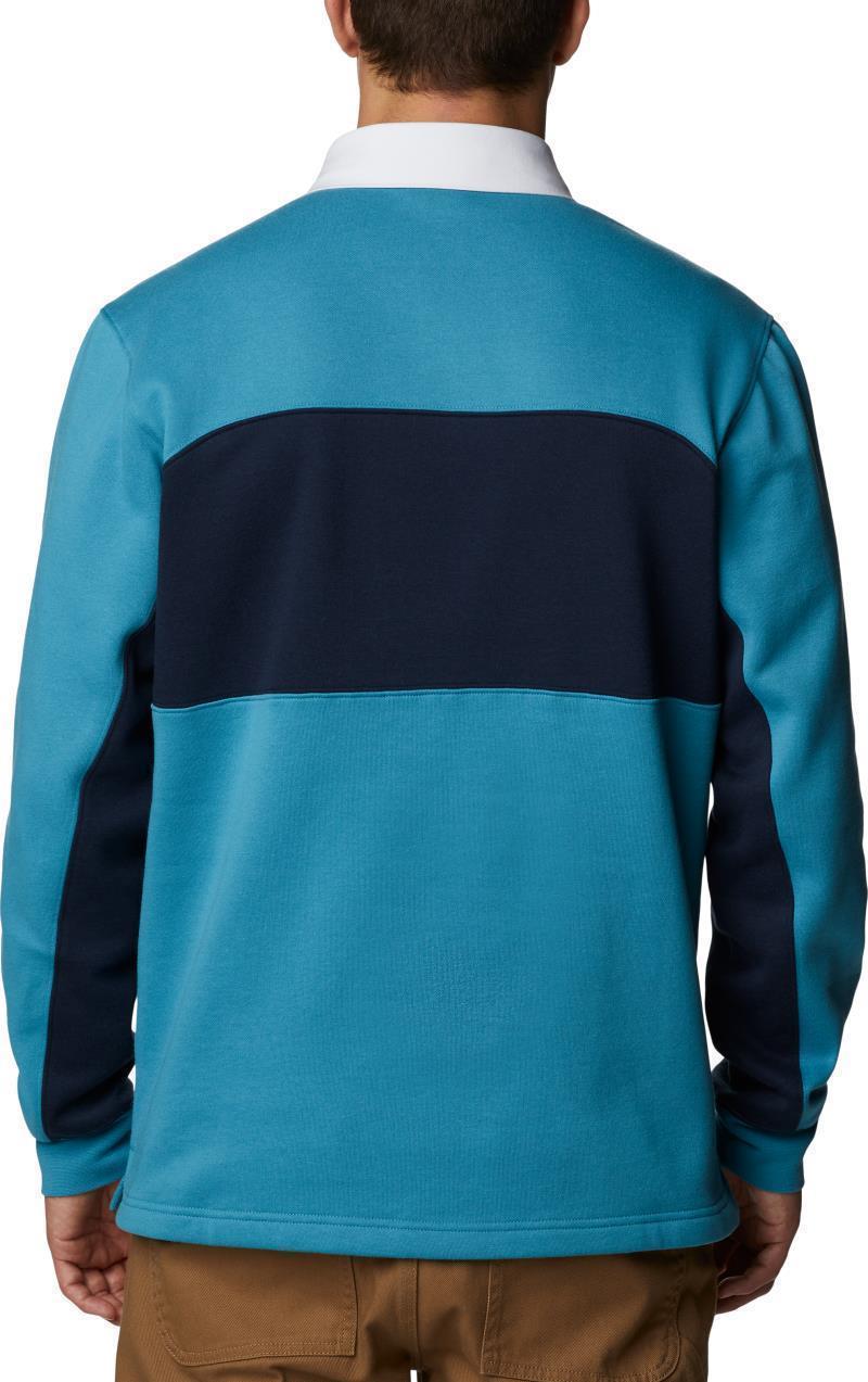 Columbia Trek LS Rugby Shirt - Mens - Shasta / Collegiate Navy 2