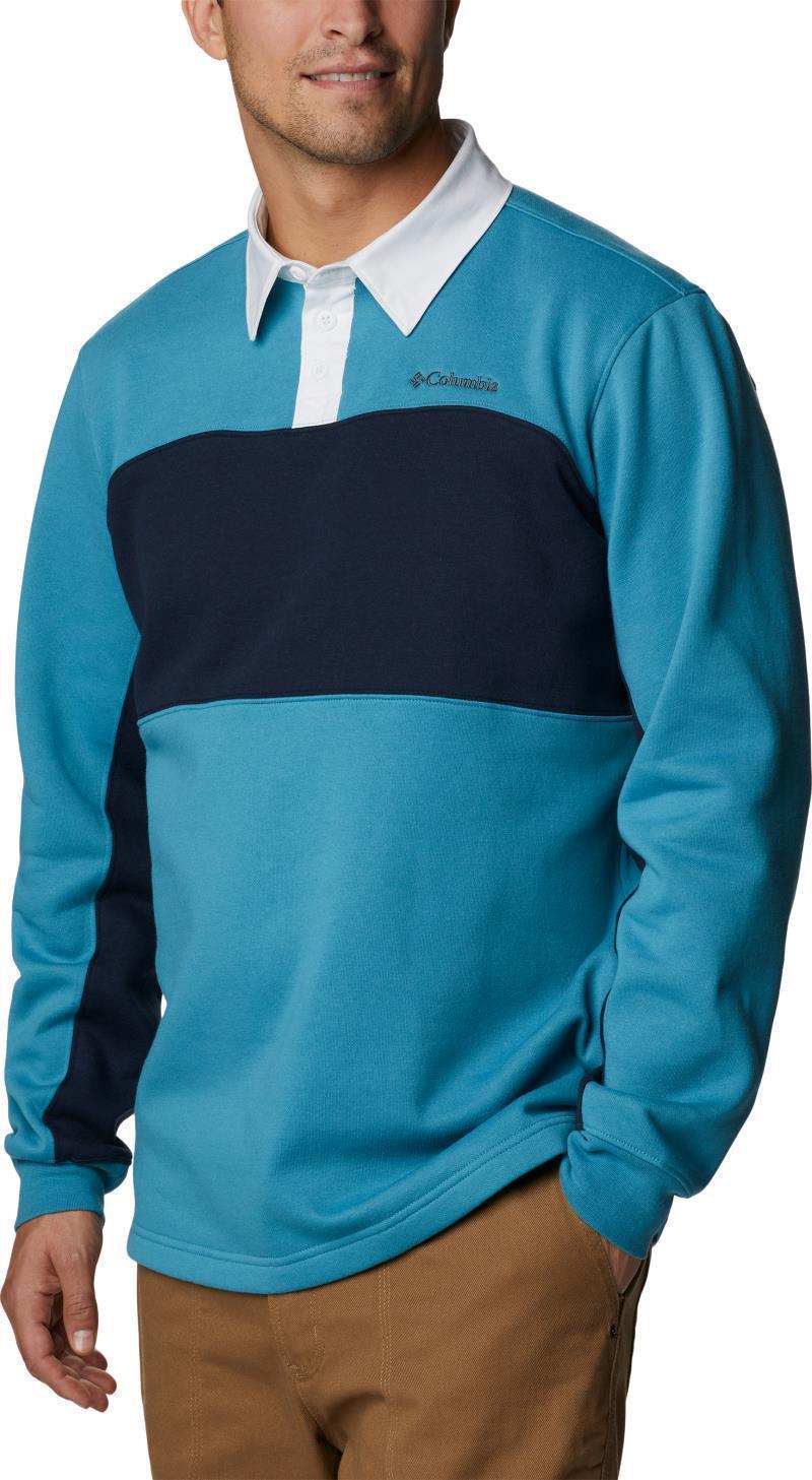 Columbia Trek LS Rugby Shirt - Mens - Shasta / Collegiate Navy 3