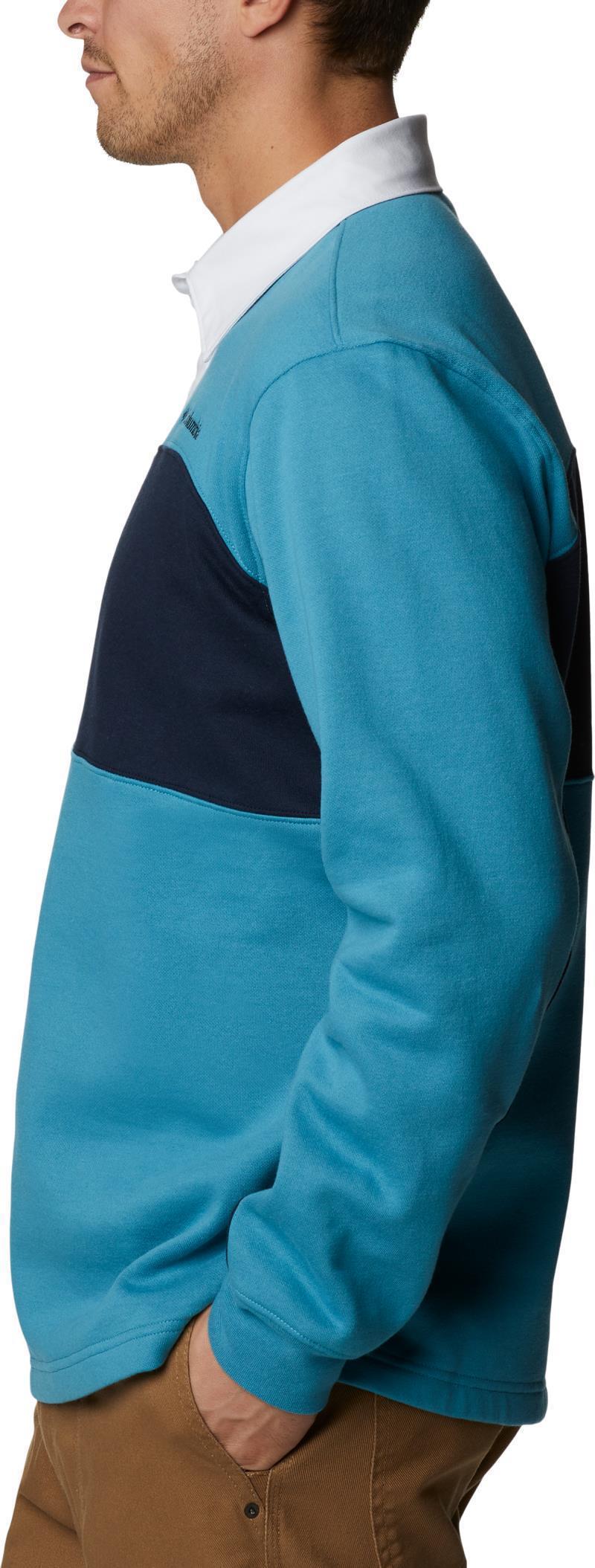 Columbia Trek LS Rugby Shirt - Mens - Shasta / Collegiate Navy 4