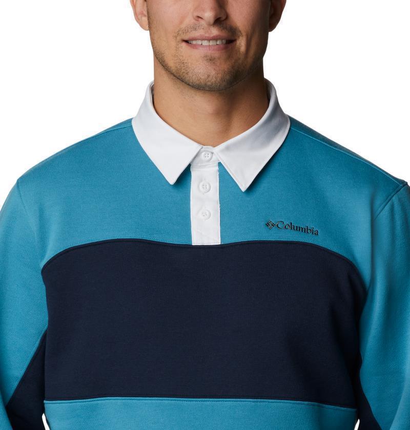 Columbia Trek LS Rugby Shirt - Mens - Shasta / Collegiate Navy 5