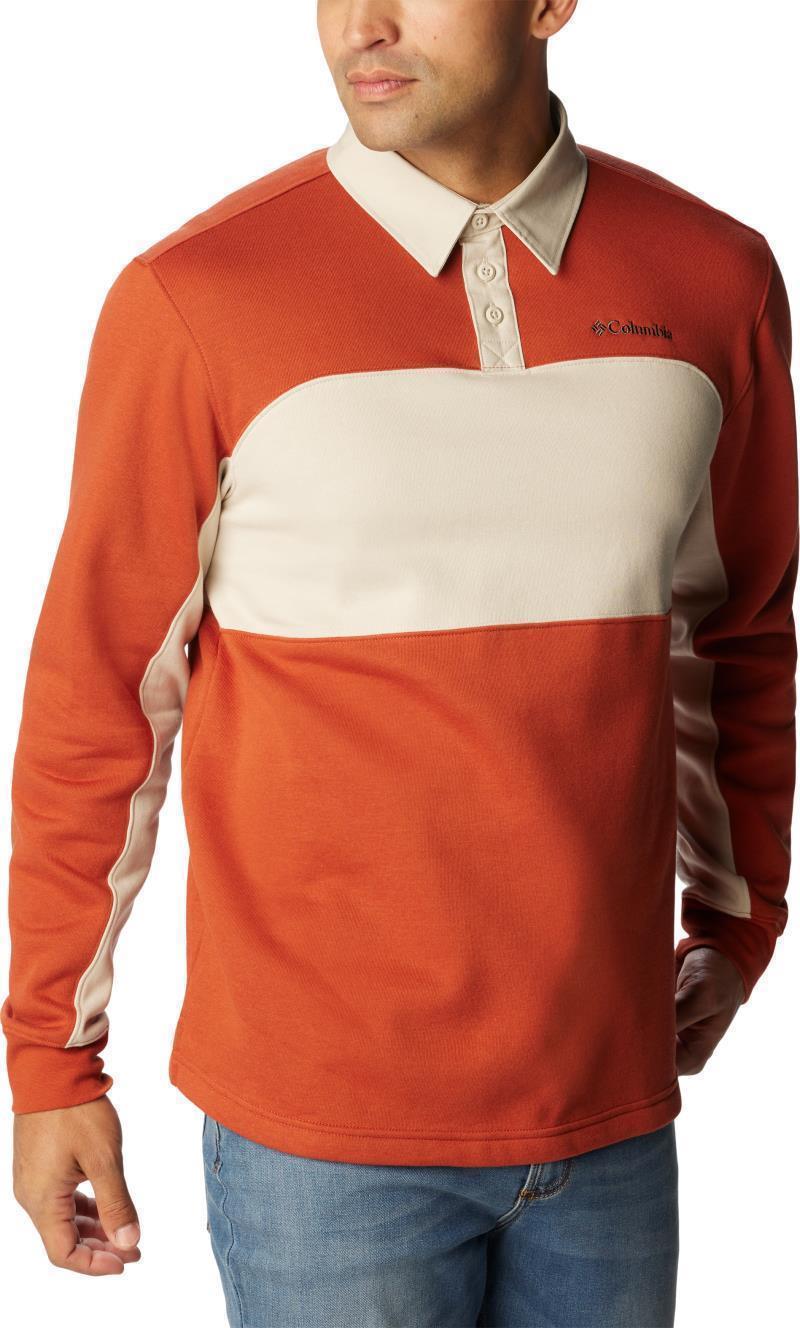 Columbia Trek LS Rugby Shirt - Mens - Warp Red / Dark Stone 3