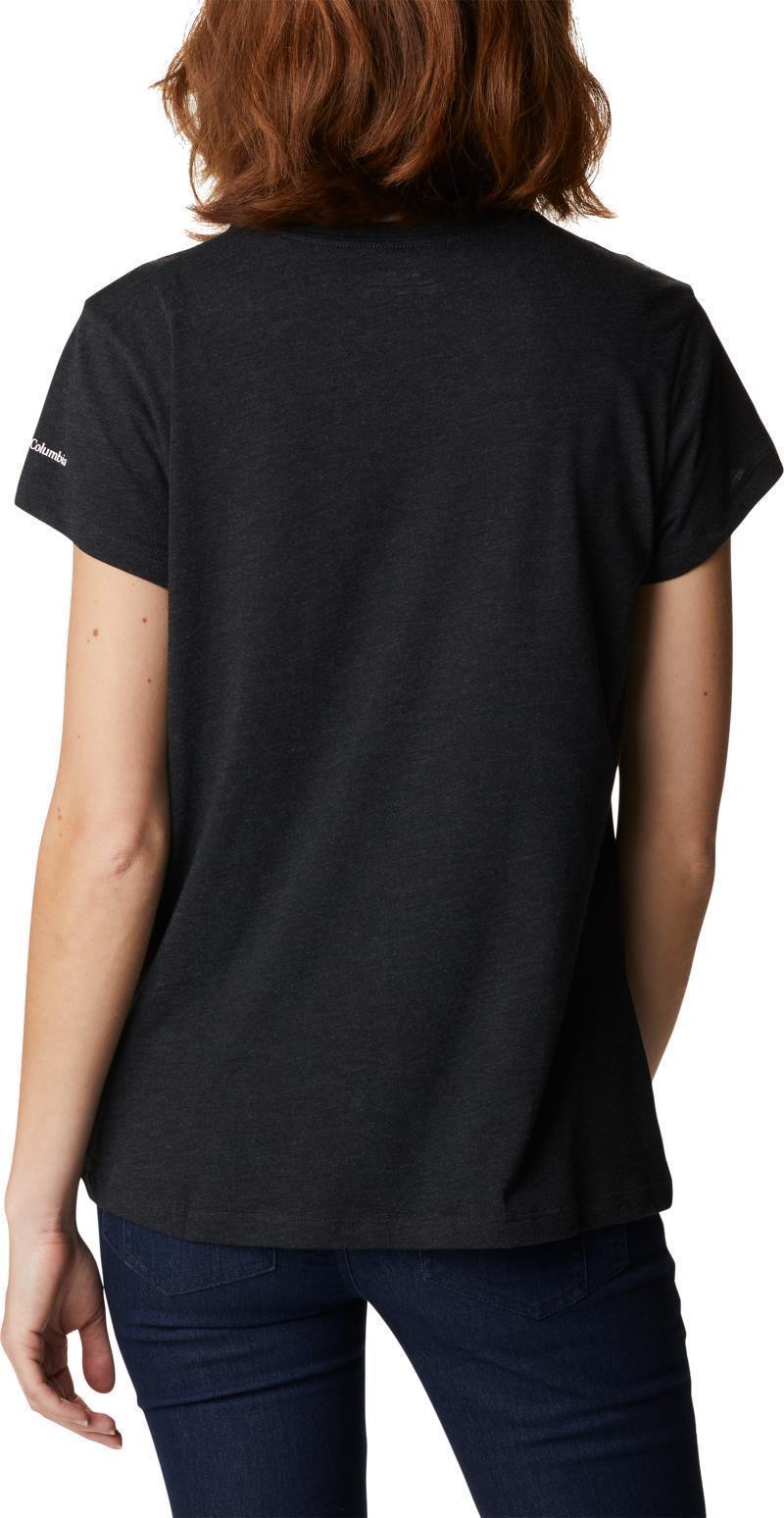 Columbia Trek SS Graphic Tee - Womens - Black Heather / Gem Columbia 2