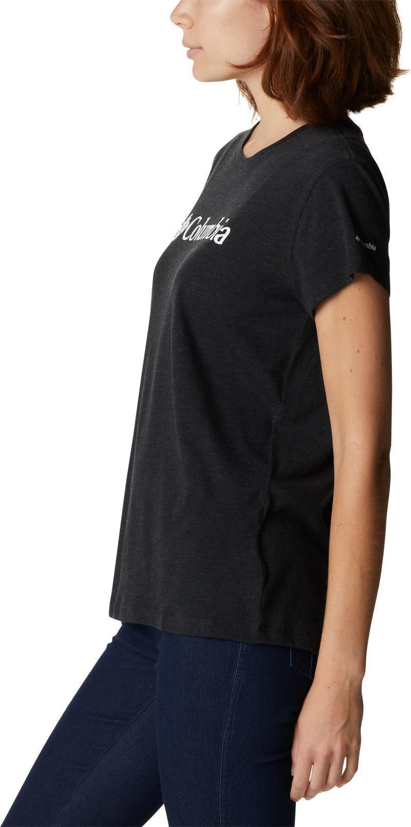 Columbia Trek SS Graphic Tee - Womens - Black Heather / Gem Columbia 4