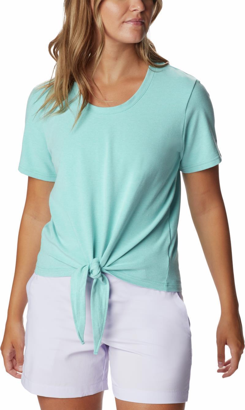 Columbia Trek SS Tee - Womens - Bright Aqua Heather 2