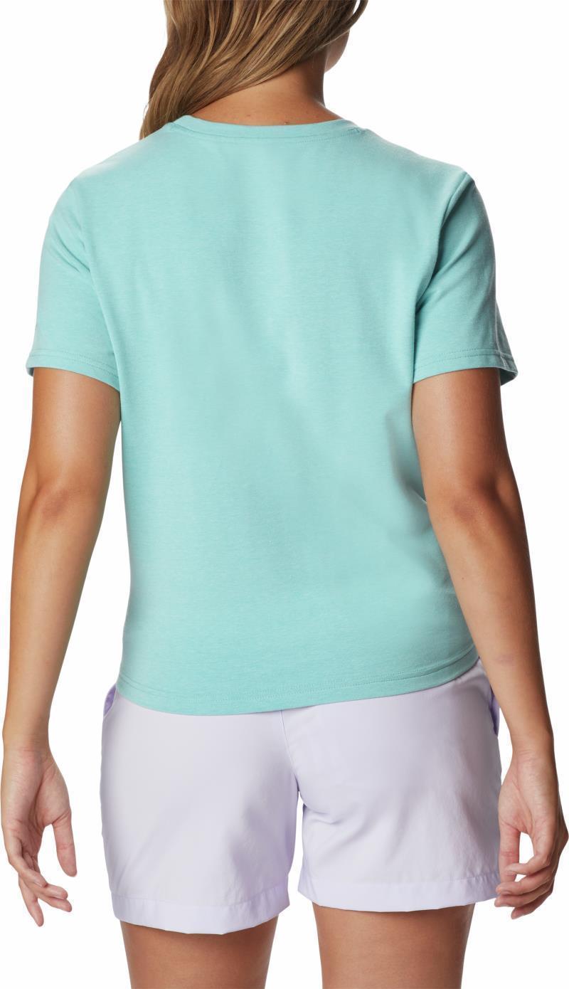Columbia Trek SS Tee - Womens - Bright Aqua Heather 3