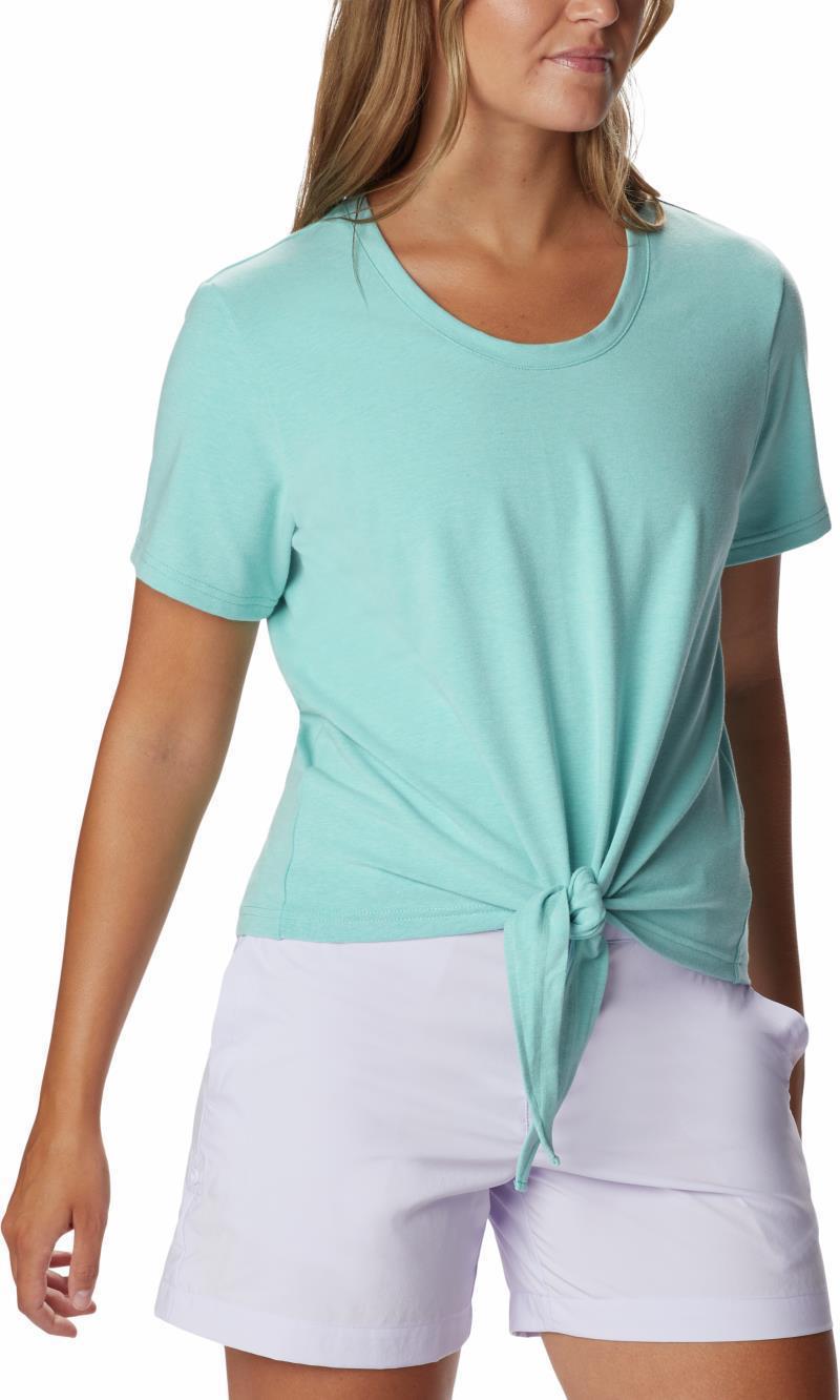 Columbia Trek SS Tee - Womens - Bright Aqua Heather 4