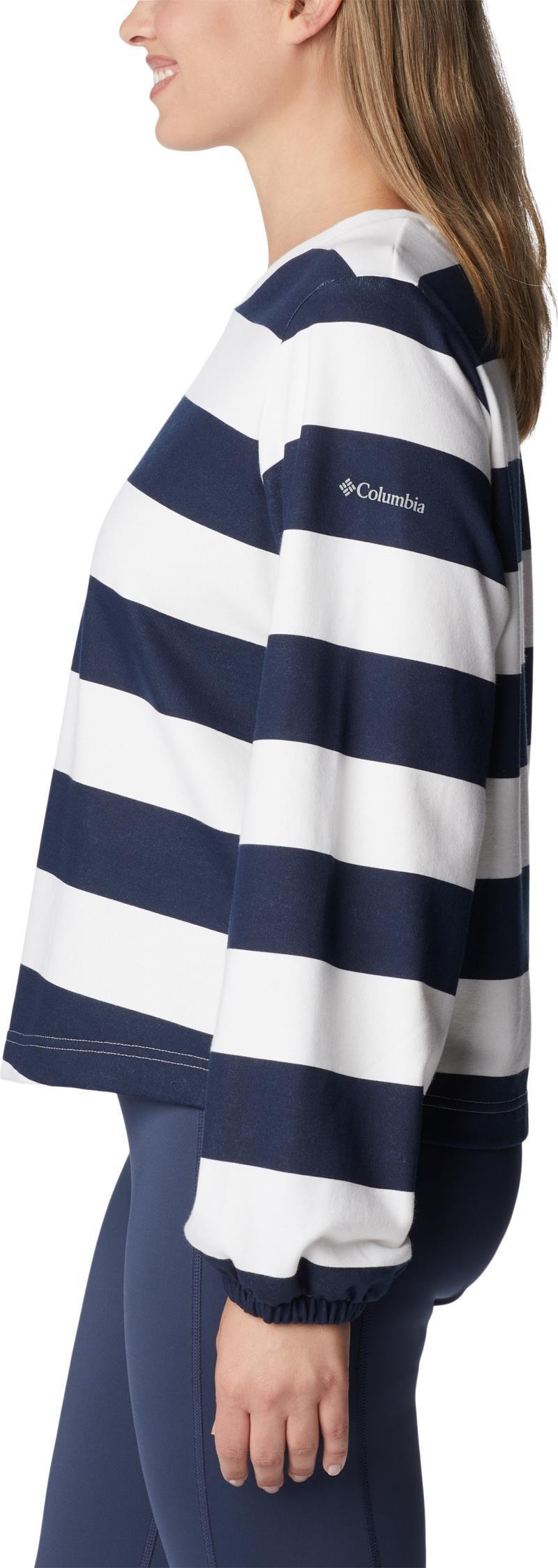 Columbia Trek Seasonal FT Graphic Crew - Womens - Collegiate Navy / Rugby Stripe 4