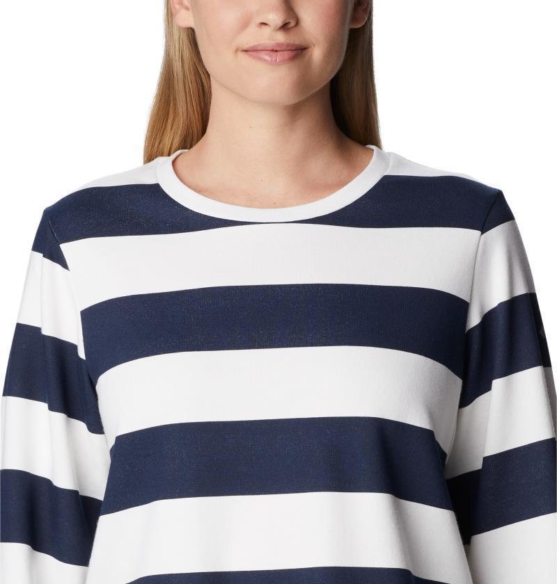 Columbia Trek Seasonal FT Graphic Crew - Womens - Collegiate Navy / Rugby Stripe 5