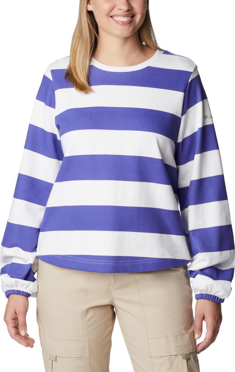 Columbia Trek Seasonal FT Graphic Crew - Womens - Purple Lotus / Rugby Stripe 1