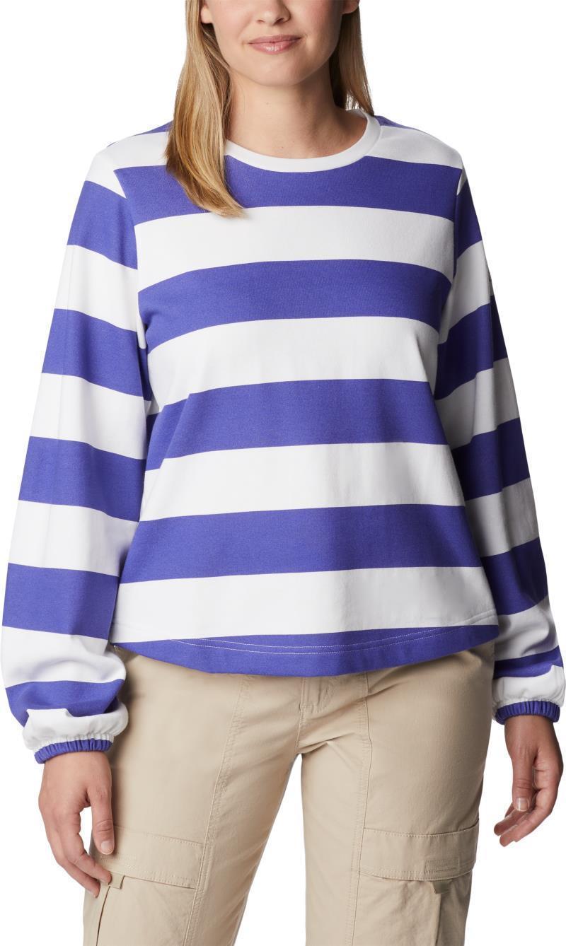 Columbia Trek Seasonal FT Graphic Crew - Womens - Purple Lotus / Rugby Stripe 3
