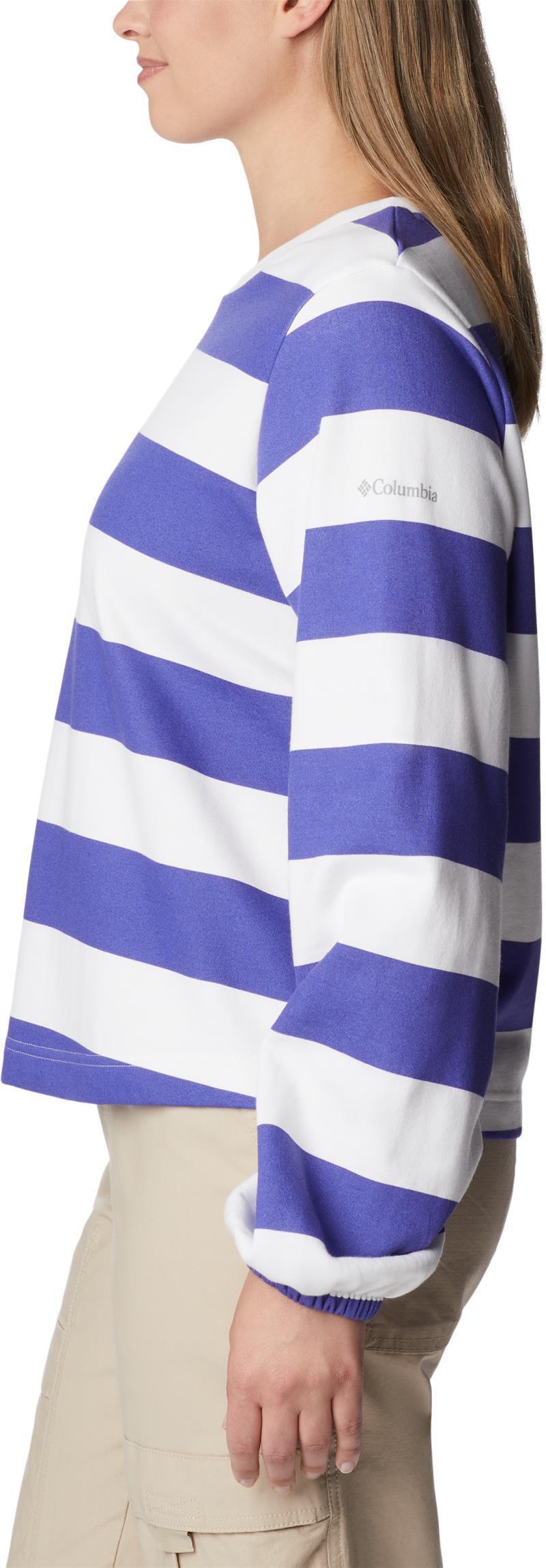 Columbia Trek Seasonal FT Graphic Crew - Womens - Purple Lotus / Rugby Stripe 4