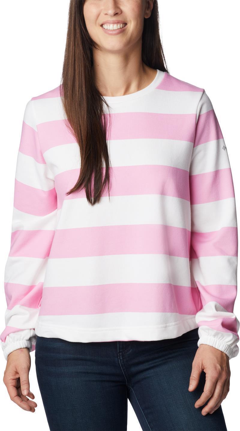 Columbia Trek Seasonal FT Graphic Crew - Womens - Wild Rose / Rugby Stripe 1