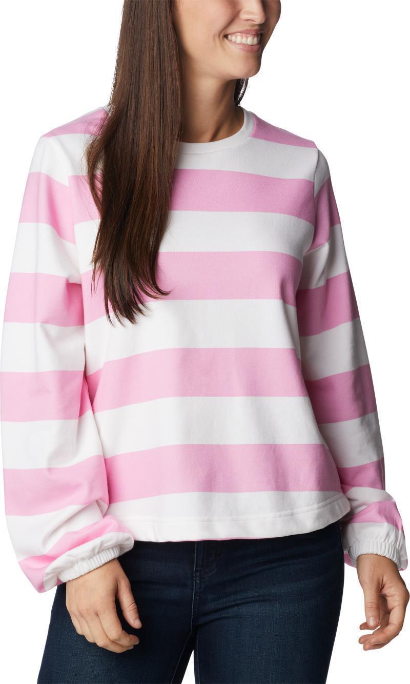 Columbia Trek Seasonal FT Graphic Crew - Womens - Wild Rose / Rugby Stripe 3