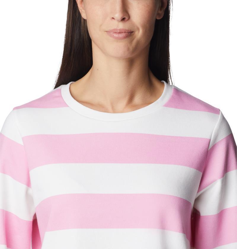 Columbia Trek Seasonal FT Graphic Crew - Womens - Wild Rose / Rugby Stripe 5