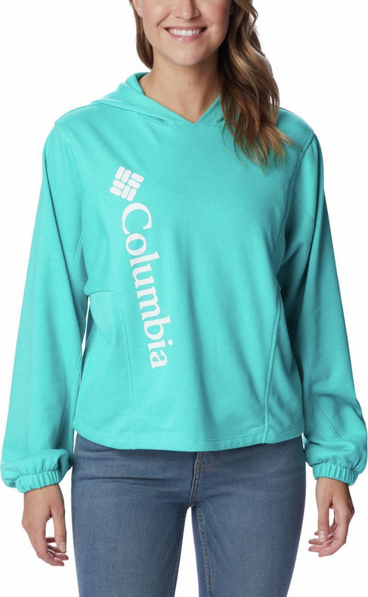 Columbia Trek Seasonal FT Hoodie - Womens - Bright Aqua / White Logo 1