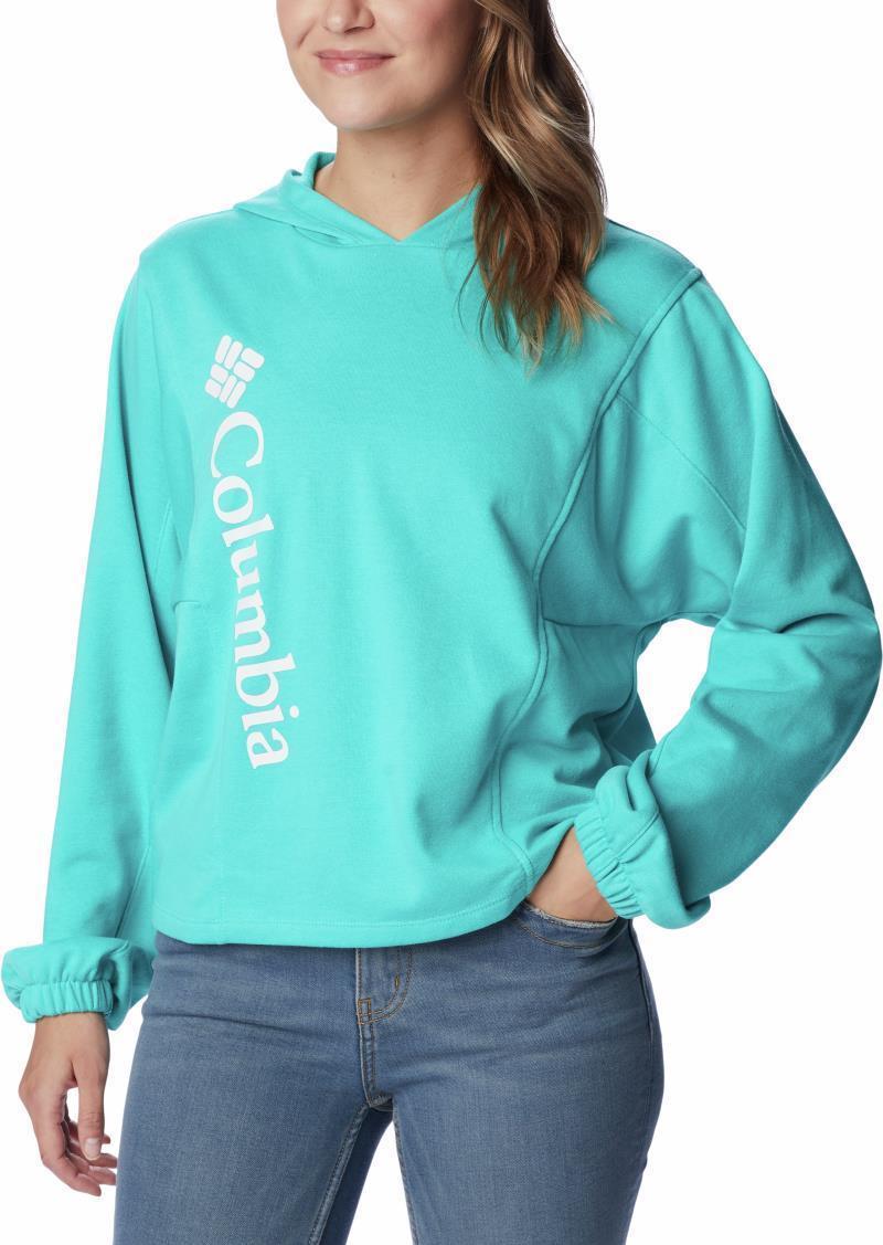Columbia Trek Seasonal FT Hoodie - Womens - Bright Aqua / White Logo 3