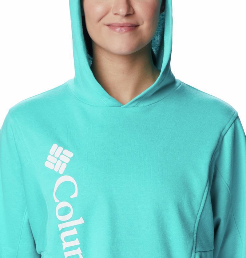Columbia Trek Seasonal FT Hoodie - Womens - Bright Aqua / White Logo 4