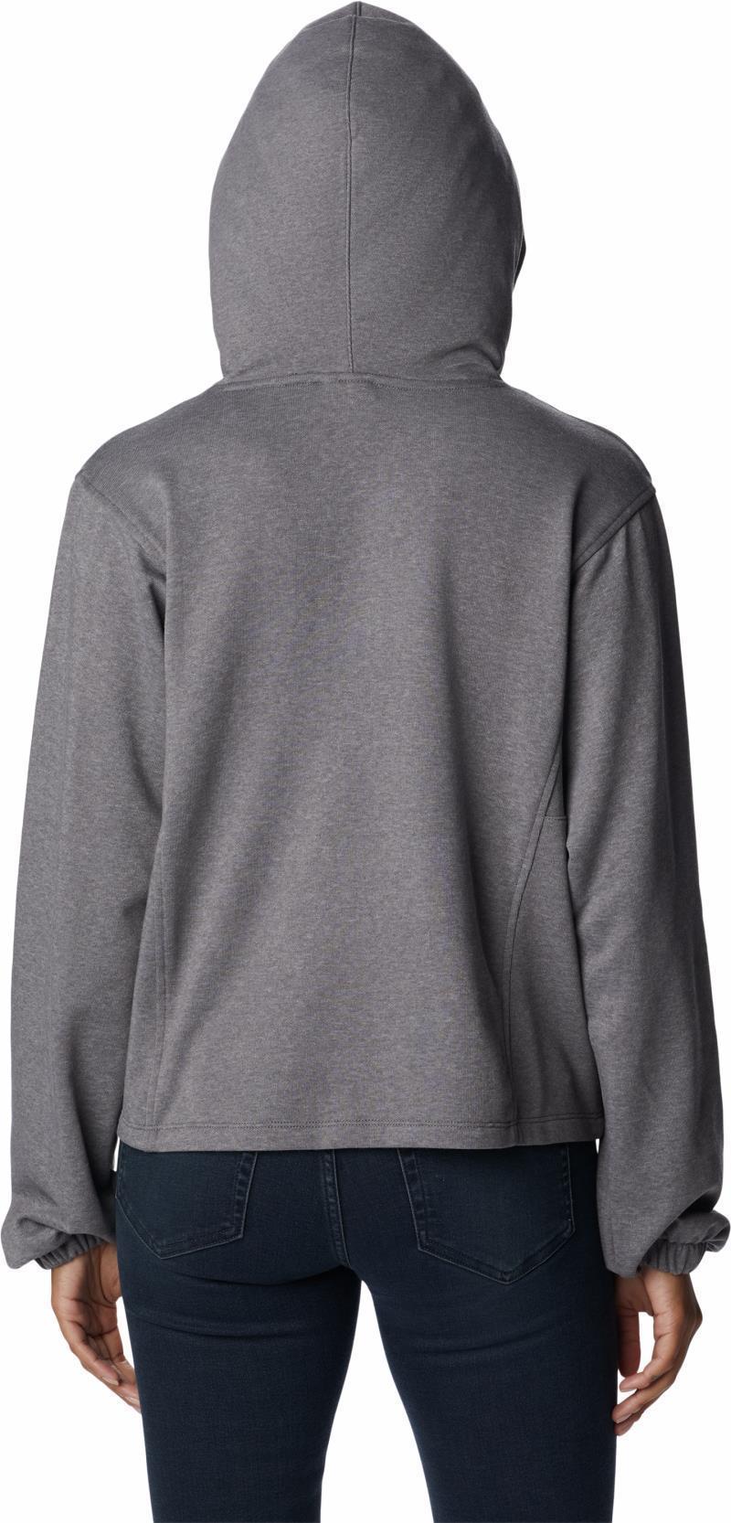 Columbia Trek Seasonal FT Hoodie - Womens - City Grey Heather / Black Logo 2