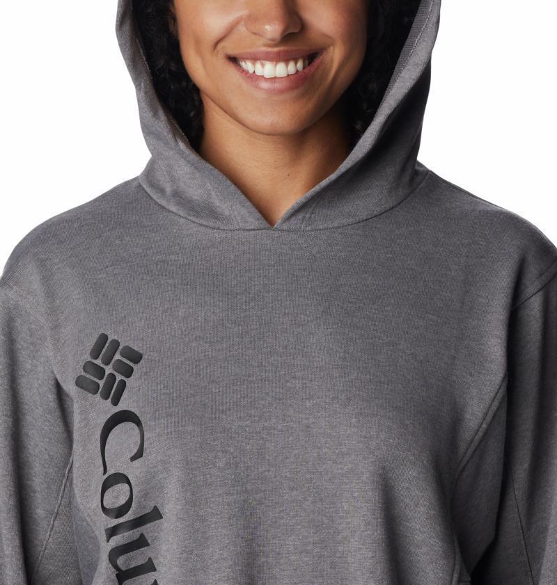Columbia Trek Seasonal FT Hoodie - Womens - City Grey Heather / Black Logo 4