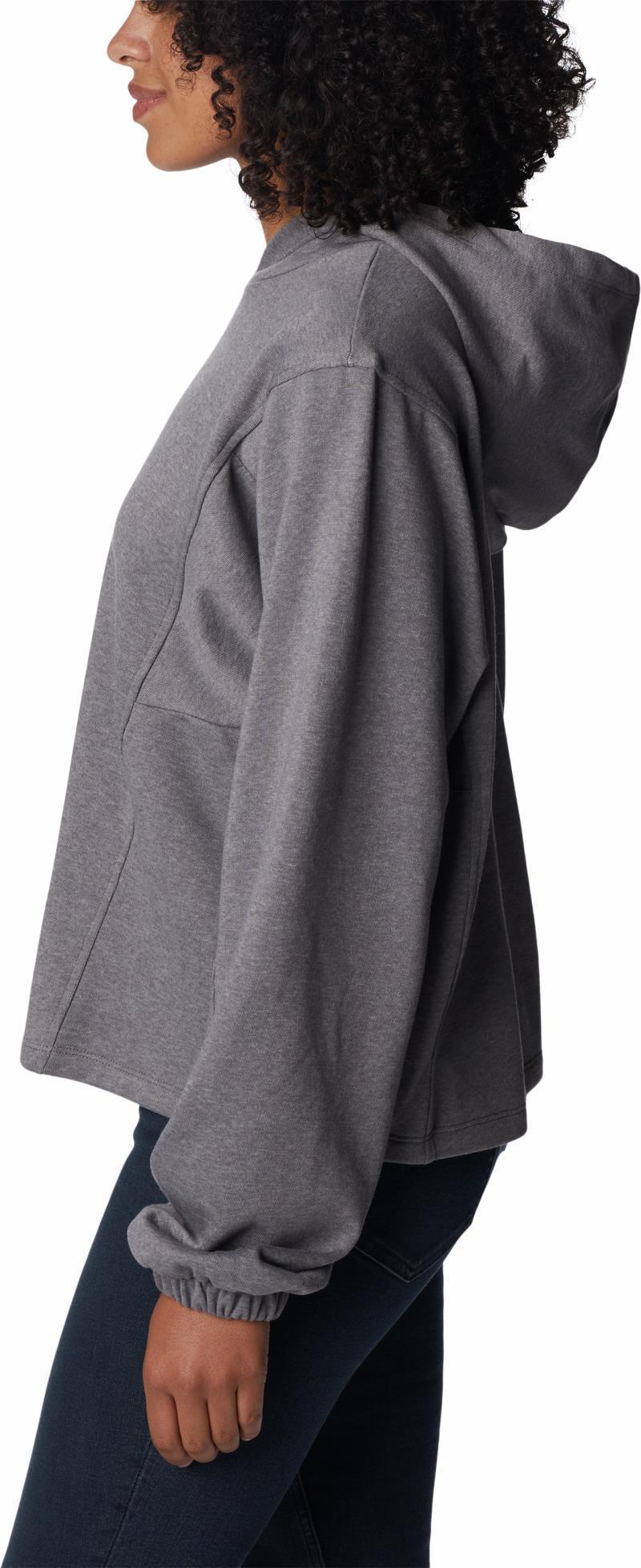 Columbia Trek Seasonal FT Hoodie - Womens - City Grey Heather / Black Logo 5