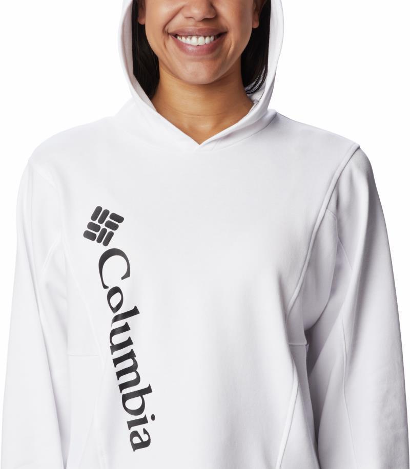 Columbia Trek Seasonal FT Hoodie - Womens - White / Black Logo 4