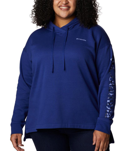 Columbia Trek Special Graphic Hoodie - Plus - Womens - Dark Sapphire / CSC Solarized Vertical 1