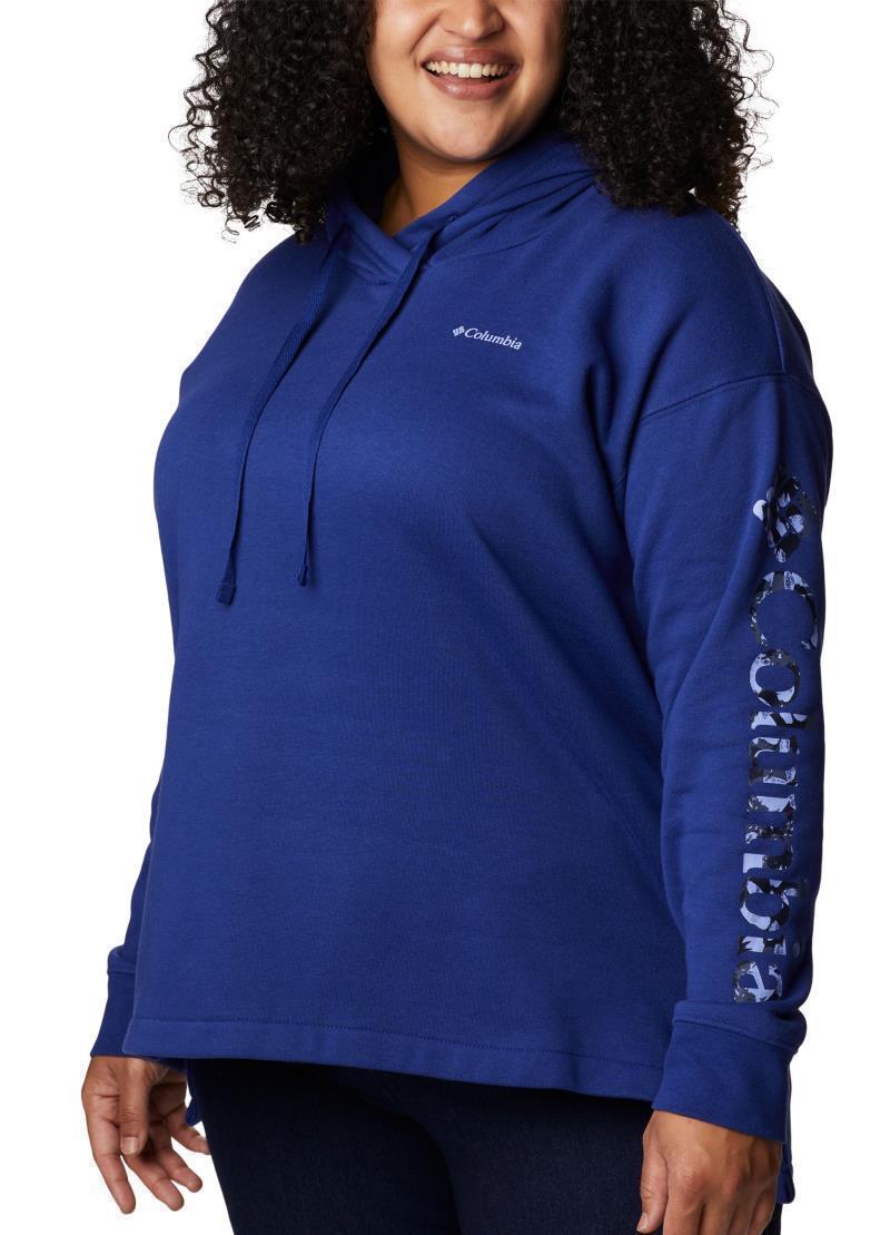 Columbia Trek Special Graphic Hoodie - Plus - Womens - Dark Sapphire / CSC Solarized Vertical 3