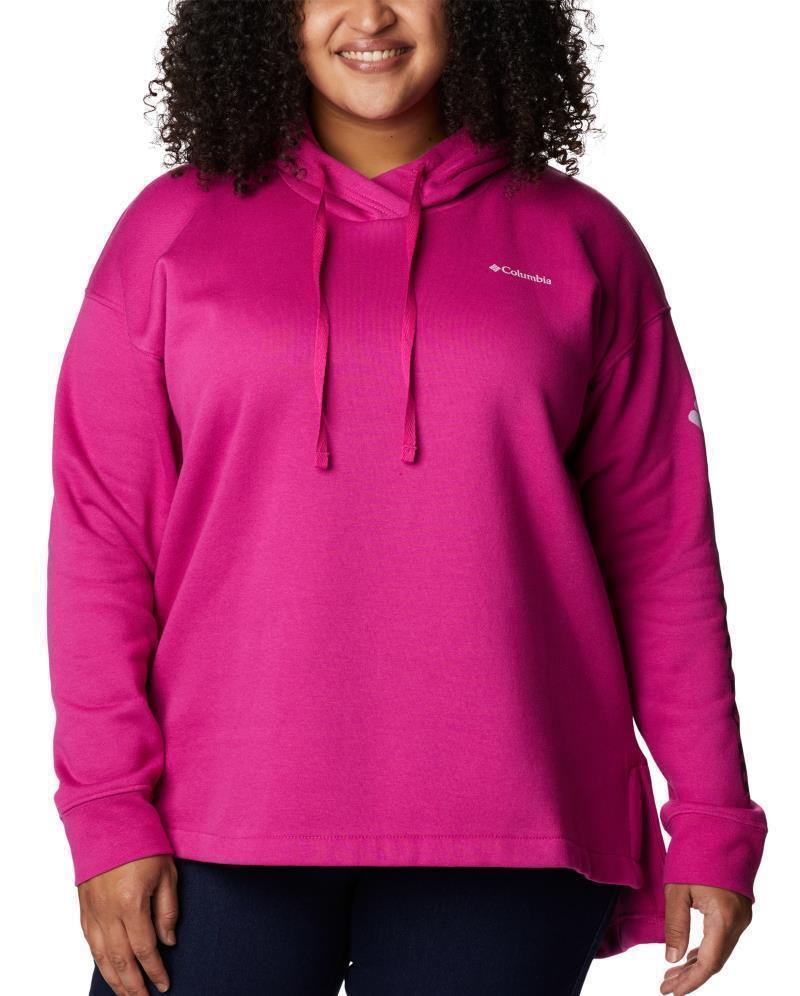 Columbia Trek Special Graphic Hoodie - Plus - Womens - Wild Fuchsia / Branded Gradient Vertical 1