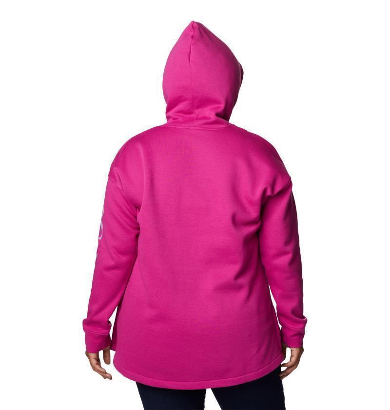 Columbia Trek Special Graphic Hoodie - Plus - Womens - Wild Fuchsia / Branded Gradient Vertical 2