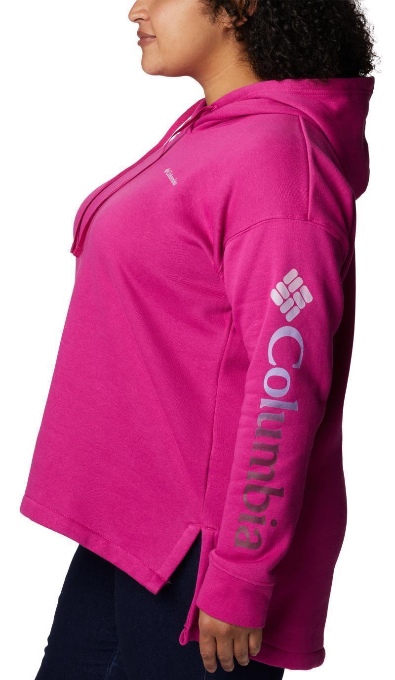 Columbia Trek Special Graphic Hoodie - Plus - Womens - Wild Fuchsia / Branded Gradient Vertical 3