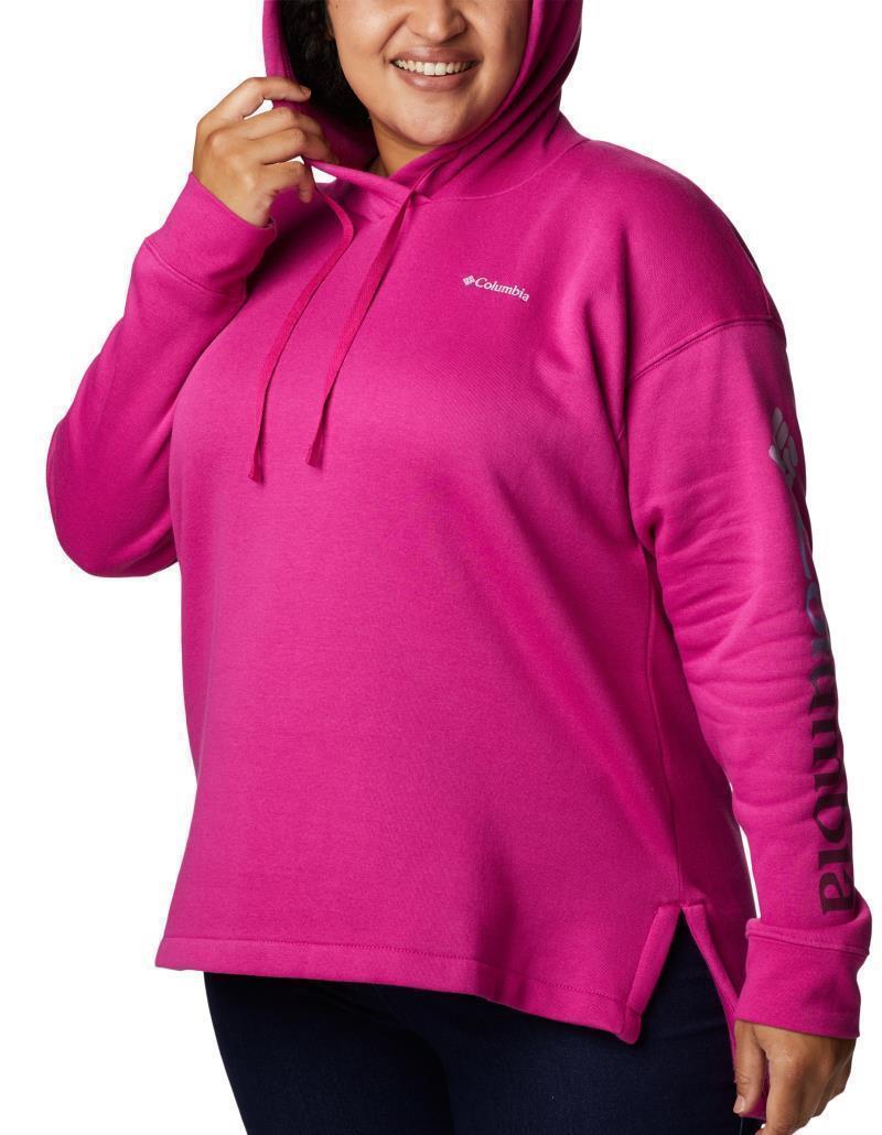 Columbia Trek Special Graphic Hoodie - Plus - Womens - Wild Fuchsia / Branded Gradient Vertical 4