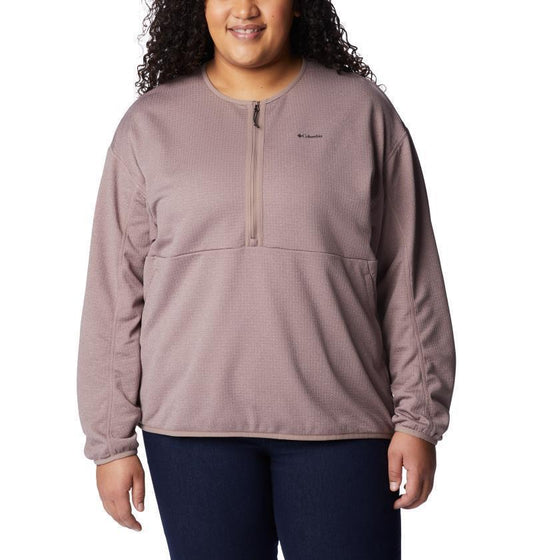 Coral Ridge Half Zip Midlayer - Plus - Womens - Quantum Mauve 1