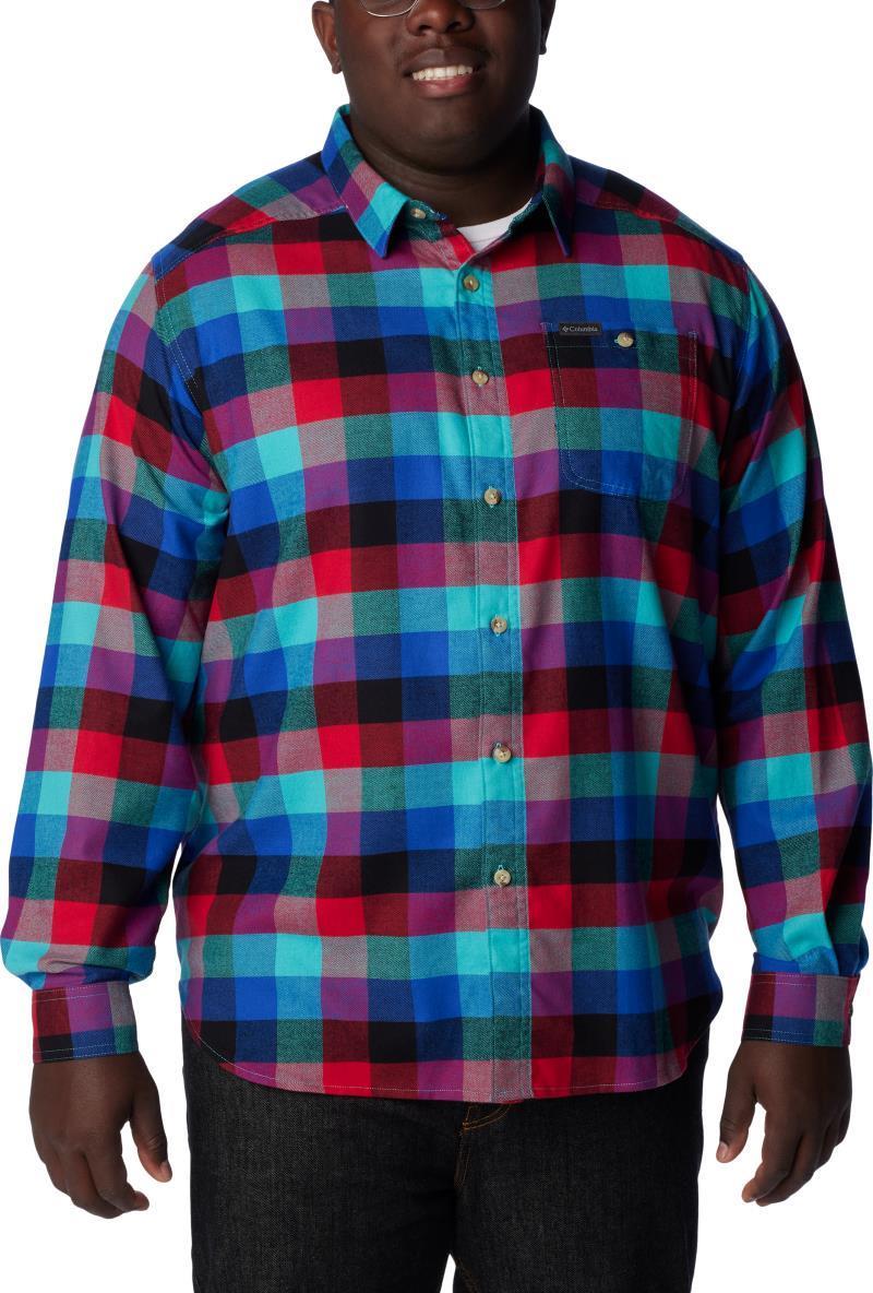 Cornell Woods Flannel LS Shirt - Big - Mens - Bright Aqua Buffalo Check 1